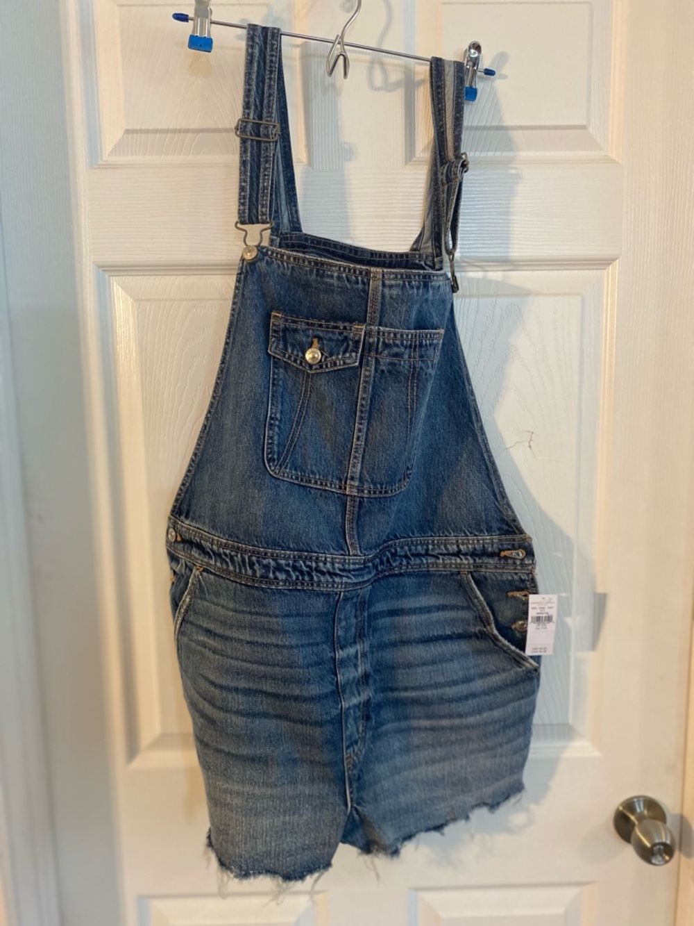 American Eagle Outfitters Blue Denim Overall Shorts